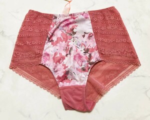 AMO'S STYLE BY Triumph　Mサイズ・チェリーPINK花柄　ショーツ　アモスタイルレース　プライスタグカット品10206756-M006