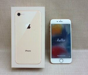 【大黒屋】中古美品 au版 Apple iPhone 8 64GB MQ7A2J/A ゴールド 判定○　バッテリー最大容量96％