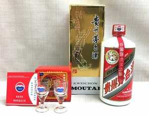 【大黒屋】未開栓 貴州茅台酒 マオタイ酒 天女ラベル 2004 MOUTAI KWEICHOW 500ml 38% 904.3g ペアグラス 冊子付き