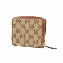 新品未使用品 GUCCI グッチ 346056 二つ折り財布ベージュブラウン GGキャンバス 本物 正規品 GUCCI直営店購入品_画像2