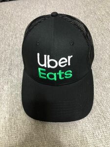 ウーバーイーツロゴ入り立体刺繍キャップ Uber eats 帽子メッシュ夏仕様