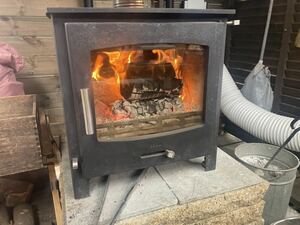  wood stove smoke . set . cape industry manufacture 2320 immediately installation possibility.