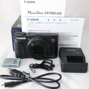 ☆新品級☆ Canon コンパクトデジタルカメラ PowerShot SX740 HS ブラック 光学40倍ズーム/4K動画/Wi-Fi対応 PSSX740HSBK キヤノン #2140