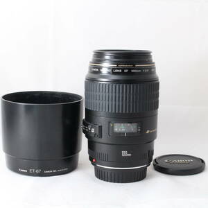 ☆美品☆ Canon 単焦点マクロレンズ EF100mm F2.8 マクロ USM フルサイズ対応 キヤノン #2163