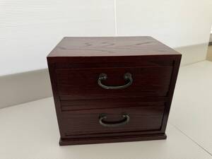 【新品未使用】小物入れ 収納 木製 2段 名前入り
