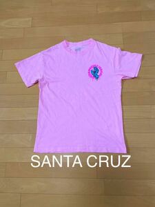 SANTA CRUZ サンタクルーズ プリント Tシャツ 半袖 ピンク メンズ Mサイズ