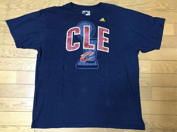 NBA CLEVELAND CAVALIERS MEN’S SHORT SLEEVE T-SHIRTS (adidas) size-XL(着丈72身幅61) 中古(美品) 送料無料 NCNR