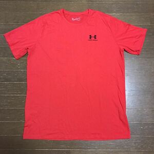 UNDER ARMOUR MEN’S SHORT SLEEVE T-SHIRTS 60%-COTTON40%-POLYESTER) size-XXL(着丈78身幅62) 中古(美品) 送料無料 NCNR