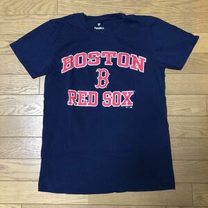 MLB BOSTON RED SOX MEN’S SHORT SLEEVE T-SHIRTS (Fanatics) size-S(着丈63身幅45) 中古(美品-数回使用) 送料無料 NCNR