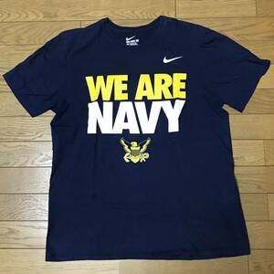 US.NAVY MEN’S SHORT SLEEVE T-SHIRTS (NIKE) size-L(着丈68身幅56) 中古 送料無料 NCNR