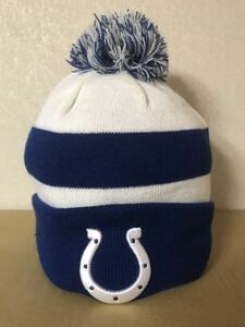 NEW ERA PON KNIT BEANIE × NFL INDIANAPOLIS COLTS size-ONE SIZE 中古(超美品) 送料無料 NCNR