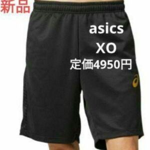 アシックス　ハーフパンツ　新品　ブラック　2XL　3L　メンズ　ショートパンツ　asics 黒 短パン大きいサイズ　ジャージ