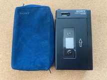 SONY カセットレコーダー TCM-100B プレスマン ブラック ソフトカバー_画像1