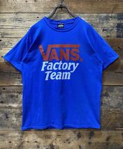 STANDARD CALIFORNIA × VANS　Factory Team S/S T-Shirt size:XL ブルー / スタンダードカリフォルニア バンズ コラボ Tシャツ 木村拓哉_画像1