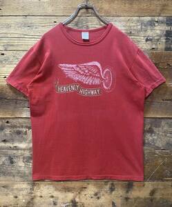 COOTIE PRODUCTIONS Vintage Print Tee (Wanderlust Rides) size:L red / クーティー プリント Tシャツ HEAVENLEY HIGHWAY レッド 赤