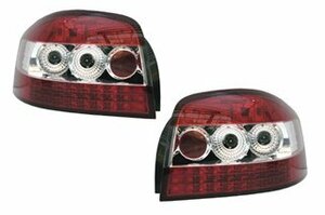 [新品]　テールランプ LED レッド＆クリスタル アウディ A3 8P 2004～2005 ハッチバック　左右セット