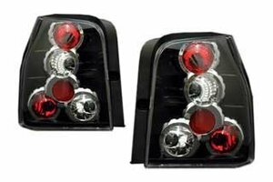 [処分品] ユーロ テール ランプ ブラック インナー クリスタル レンズ 99-06 VW ルポ (6E)　左右セット