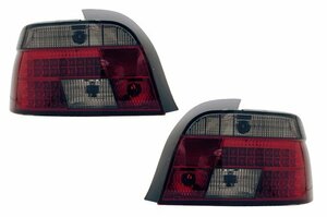 [新品]　LED テール ランプ クローム インナー レッド＆スモーク レンズ 1995～2000 BMW E39 5シリーズ セダン　4ドア　左右セット