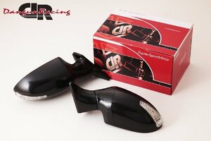 ドアミラー エアロミラー LED ブラック ミラー面手動調整 右ハンドル車 S13 シルビア 180SX R32 スカイライン 2ドア クーペ