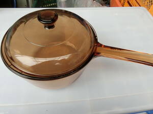 [1 jpy ~] glass saucepan vision single-handled pot cover attaching 1.5L PIREX Vision Pyrex use item secondhand goods 
