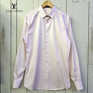 LOUIS VUITTON Louis Vuitton stripe shirt dress shirt shirt button down shirt long sleeve long sleeve tops L size corresponding 