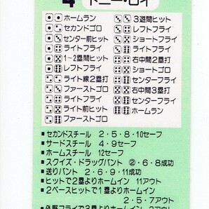 タカラプロ野球カードゲーム風 自作カード１枚(トニー・ロイ)の画像3