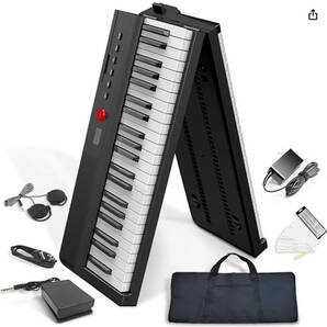  『送料無料』Longeye 電子ピアノ 88鍵盤 FOLD PRO II 折たみ可能！の画像1