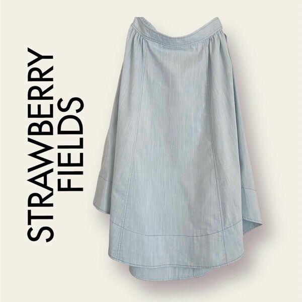 【処分価格】STRAWBERRY FIELDS ストロベリーフィールズ アシンメトリーデニムスカート