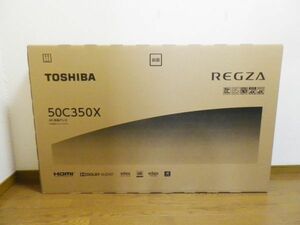 01●a011☆未開封　東芝　4K液晶テレビ　REGZA　50C350X　外付けHDD　裏番組録画　ネット動画対応　レグザ　TOSHIBA　現状