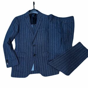  unused class suit Company [ high class Komatsu mate-re cloth ] cool Max total weave pattern stretch setup suit size 170-8D(S~M corresponding )/ spring summer 