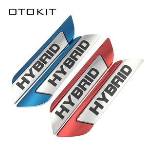 ハイブリッドロゴメタルエンブレム全2色 メタル エンブレム ステッカー バッジ ハイブリッド HYBRID トヨタ マツダ 日産 ホンダ