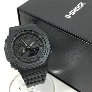 ＊CAISO G-SHOCK カーボンコアガード GA-2100 デジアナ クォーツ メンズ 腕時計 黒文字盤 ブラックカラー カシオ Gショック 稼働品 箱付き