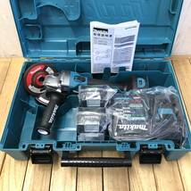 ＊【新品】MAKITA GA018GRMX 125mm 充電式ディスクグラインダ 無線連動機能付 電動工具 バッテリー2個 急速充電器 マキタ ケース付_画像1