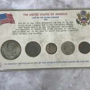 ◇ UNITED STATES OF AMERICA リバティコイン LAST OF THE SILVER COINAGE 1964の画像1