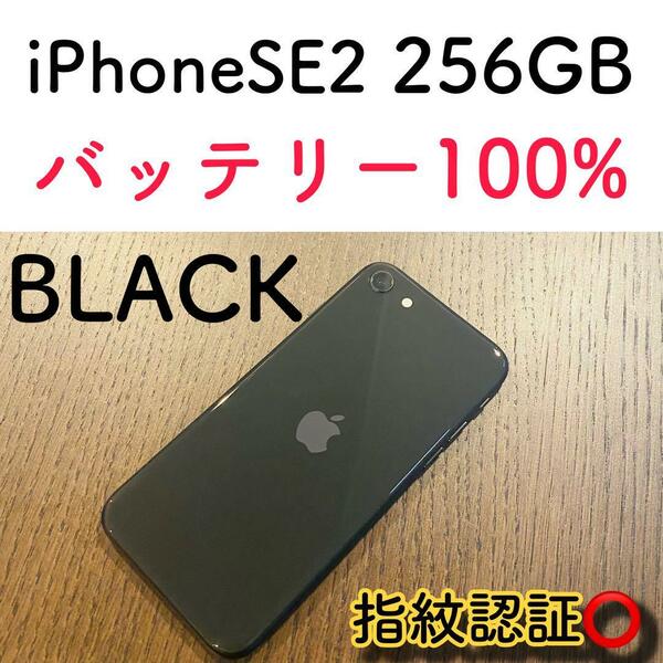 【高品質】iPhone SE2 ブラック 256GB SIMフリー 本体 動作確認済み バッテリー 新品 