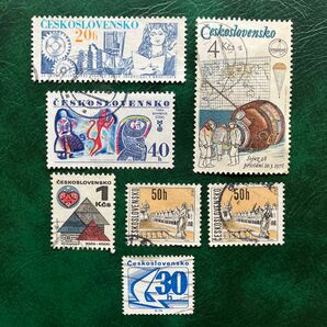 チェコスロバキア 切手 6種7枚