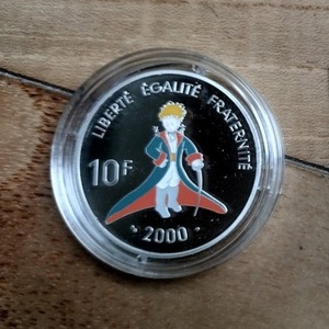 フランス　星の王子さま　１０フランカラー銀貨　２０００年