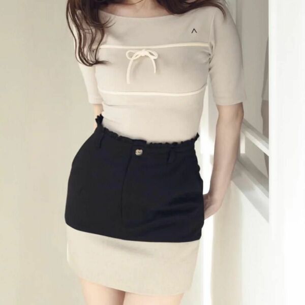 andmary Sherry mini skirt ブラック S