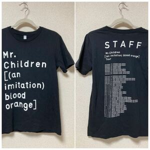 希少 スタッフ STAFF Tシャツ Mr.Children ミスターチルドレン ミスチル 2013 サイズM 黒 an imitation blood orange Tour