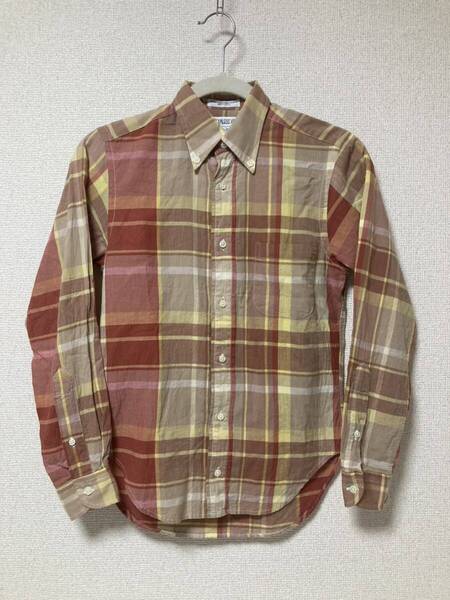 INDIVIDUAIVED SHIRS チェック ボタンダウンシャツ 13 1/2-30 サイズXS インディヴィジュアライズドシャツ