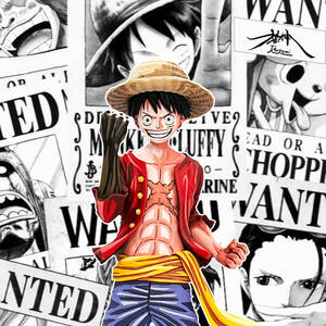 フルリペイント ONE PIECE ワンピース 少年ジャンプ 50周年 モンキー・D・ルフィ 2D 二次元塗装 2次元彩色 Monkey D. Luffy 50th 