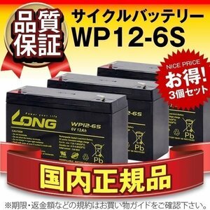  новый товар *WP12-6S 3 шт. комплект [LC-R0612P/NP12-6/FM6120 сменный ] cycle аккумулятор 