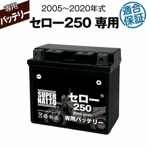 バイク用バッテリー ヤマハ セロー250 (2005～2020年式) 2BK-DG31J対応 専用バッテリー YAMAHA スーパーナット