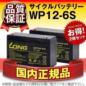  new goods *WP12-6S 2 piece set [LC-R0612P/NP12-6/FM6120 interchangeable ] cycle battery 