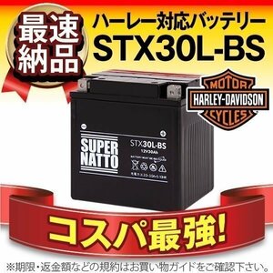 液入済) 同梱可能!安心の高品質! ハーレー ロードグライドスペシャル FLTRXS 対応バッテリー スーパーナット製 STX30L-BS [66010-97C互換]