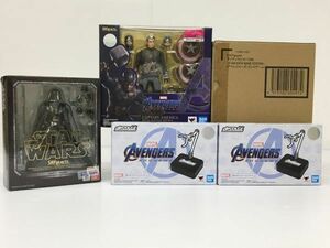 ★送料無料/美品★ S.H.フィギュアーツ [アベンジャーズ/エンドゲーム] アイアンマンマーク85/キャプテン・アメリカ/魂STAGE付/おまけ付