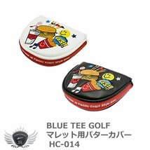 BLUE TEE GOLF ブルーティーゴルフ スマイルバーガー パターカバー マレット用 HC-014ホワイト[37797]_画像1