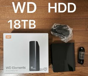WD HDD 18TB 外付けHDD 外付けハードディスク ウエスタンデジタル Elements Desktop 大容量HDD