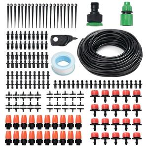 25M hose automatic water sprinkling set 185 piece set .. system point . nozzle . fog nozzle drip water sprinkling water supply system watering DIY garden shower mistake 