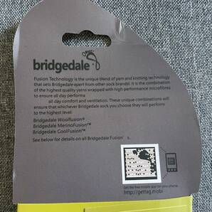 新品977 bridgedaleウール混サポーター機能トレッキングソックス グレーMサイズ39～44の画像4